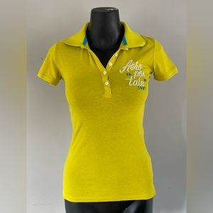 Aeropostale Polo Shirt Bright Yellow Sz XS LIKE NEW